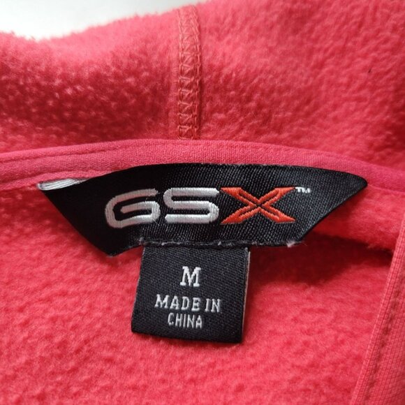 GSX Sweatshirt Full Zip Hooded Pink Thumb Holes Back Pocket Womens Medium - Picture 6 of 11
